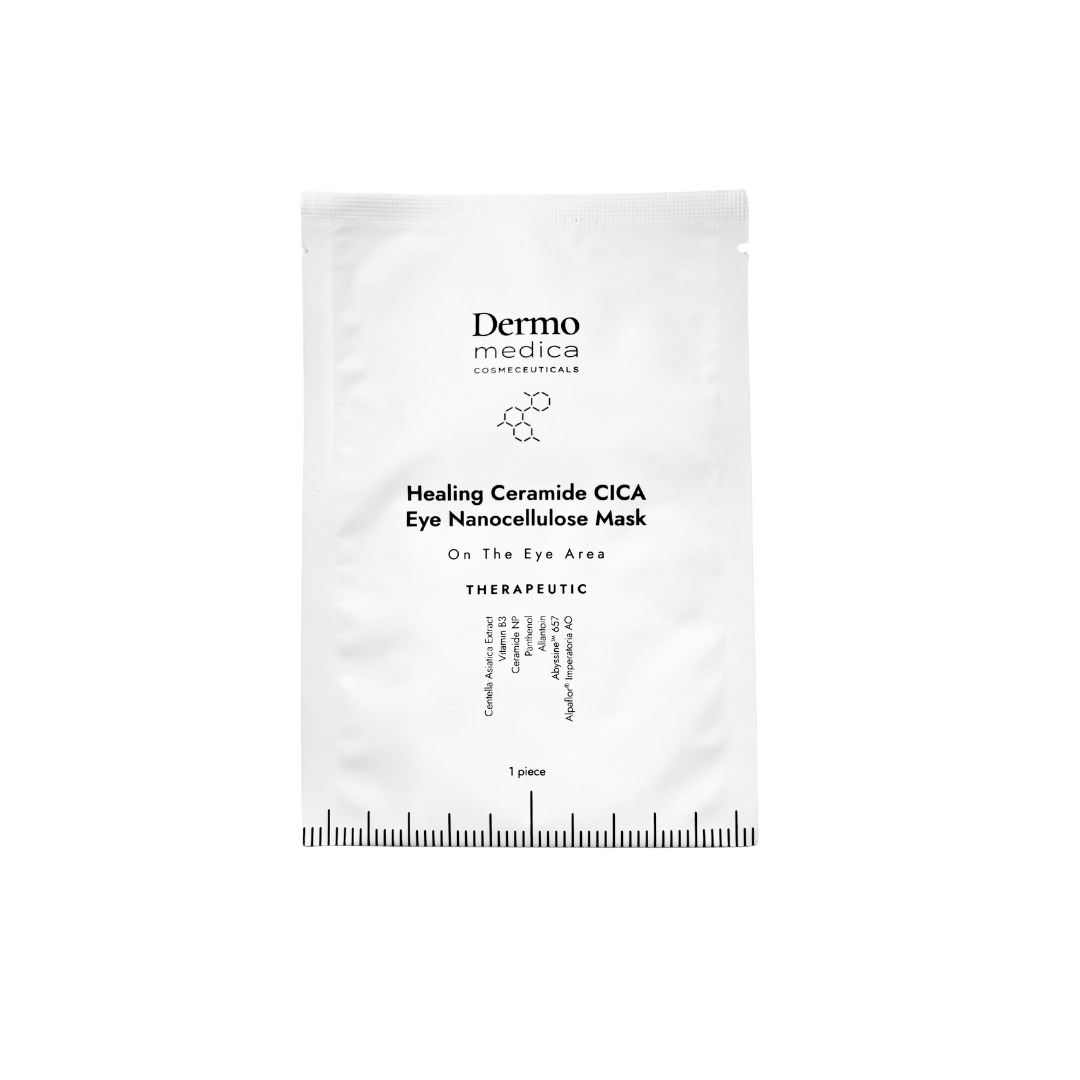 Healing Ceramide CICA Eye Nanocellulose Mask On the Eye Area